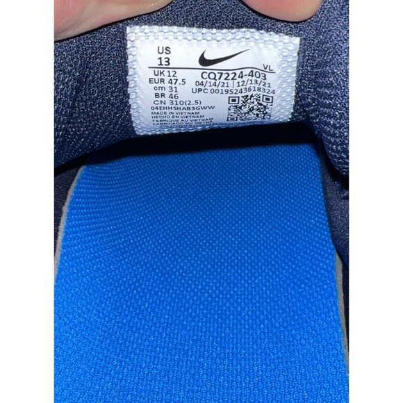 Nike Force Zoom Trout 7 Pro Mens Metal Baseball Cleats Size 13 Navy Blue White - Picture 8 of 8